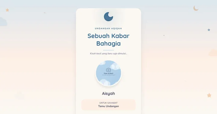 Tampilan Undangan Aqiqah Digital