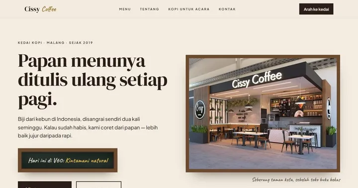 Tampilan Cissy Coffee