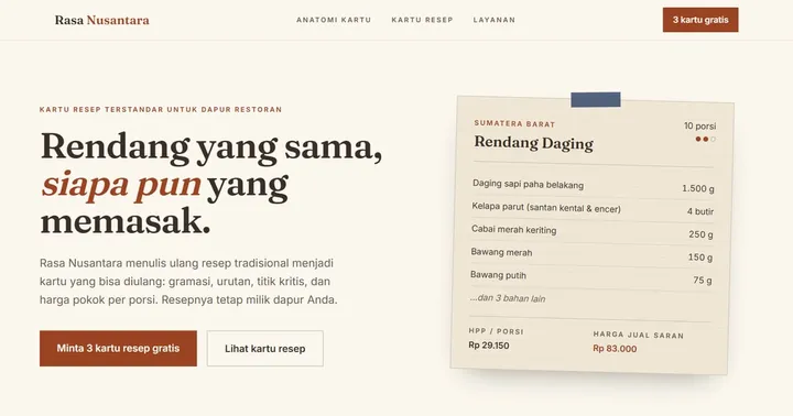 Tampilan Rasa Nusantara