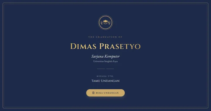Tampilan Undangan Wisuda Digital