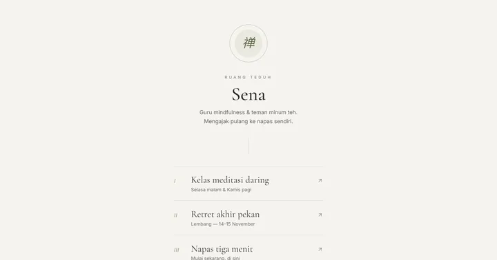 Tampilan Sena