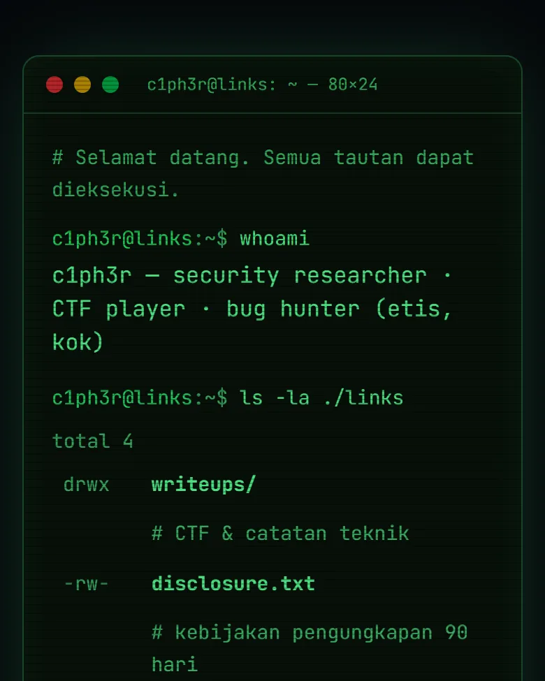Preview template Cipher
