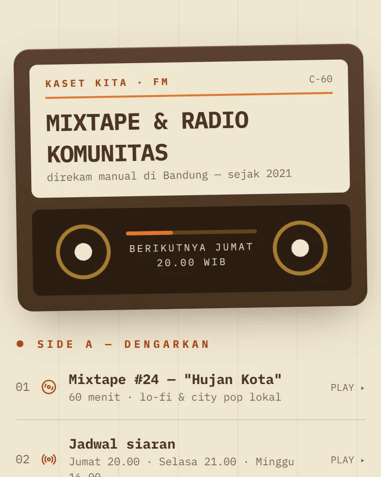 Preview template Kaset